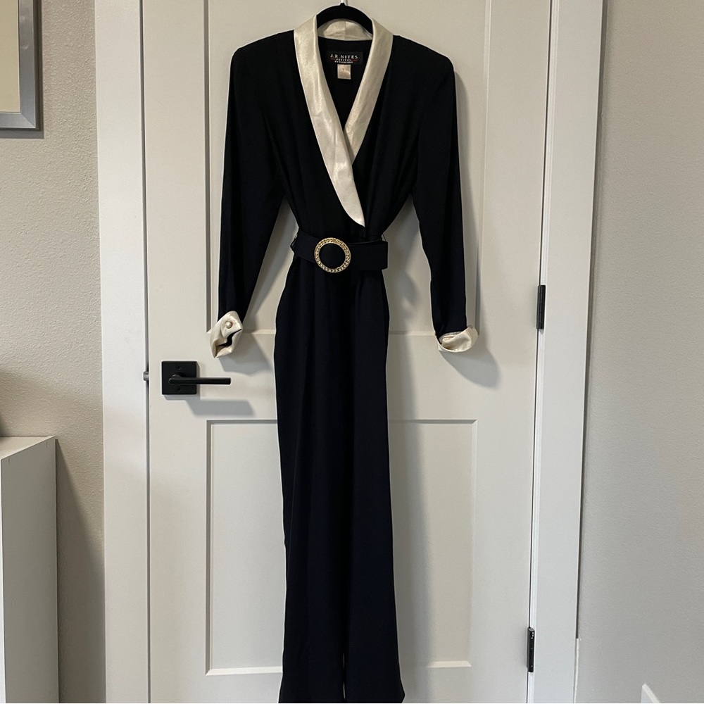 Vintage tuxedo-style formal jumpsuit Size size 3/4
